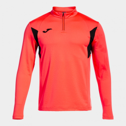 SUDADERA WINNER III CORAL FLUOR NEGRO