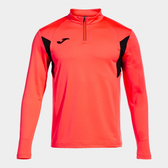 SUDADERA WINNER III CORAL FLUOR NEGRO