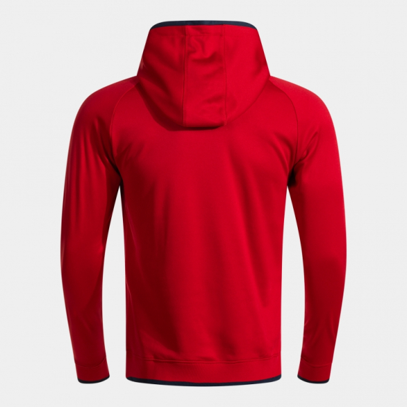 SUDADERA CON CAPUCHA COMBI PREMIUM ROJO MARINO
