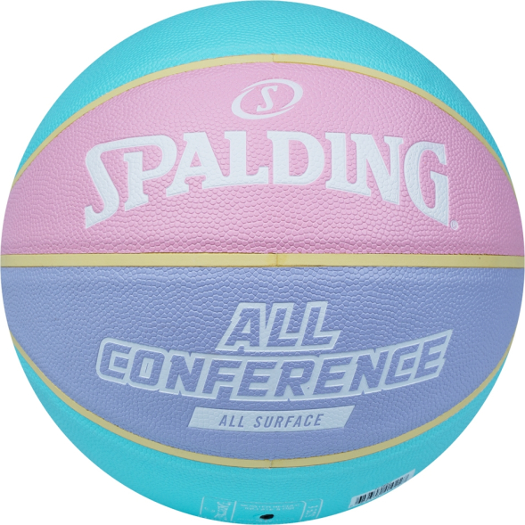 Мяч баск. SPALDING All Conference р.6, 77065z, композит, голубо-розовый