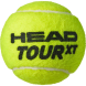 Мяч теннисный HEAD Tour XT 3B, 570823, уп.3 шт,одобр.ITF,сукно,нат.резина,желтый