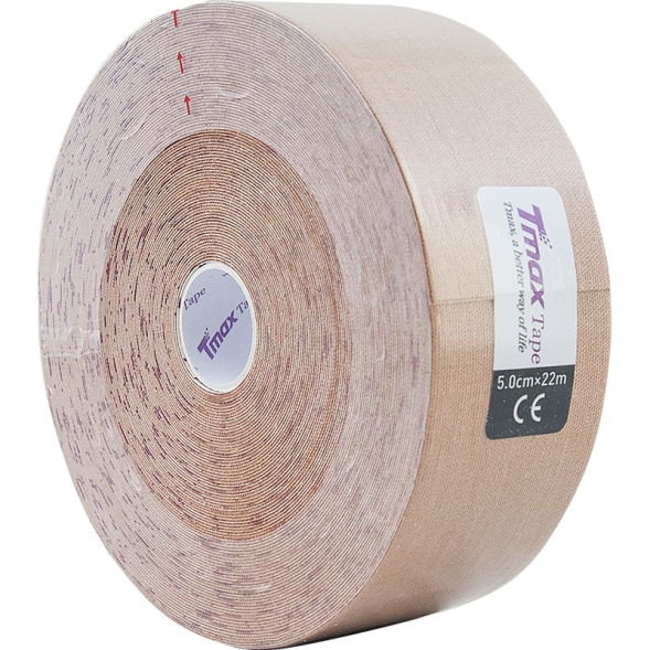 Тейп кинезиологический Tmax 22m Extra Sticky Biege (5 см x 22 м), 223211, телесный