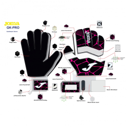 GUANTES PORTERO GK- PRO NEGRO FUCSIA