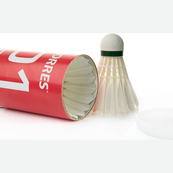 Воланы для бадминтона TORRES 01 BD20120, перо/пробка, 12 шт