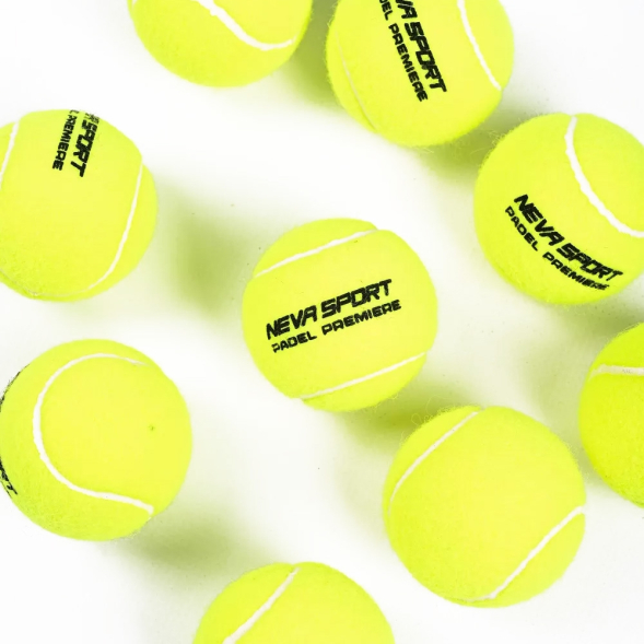 Мяч для падела NS Padel Premier, 502101, уп.3 шт, сукно, нат.резина,желтый