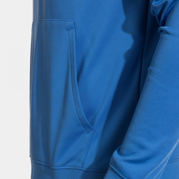 SUDADERA CON CAPUCHA COMBI PREMIUM ROYAL AMARILLO