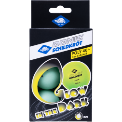 Мяч для настольного тенниса Donic Glow in the dark, 6 шт.