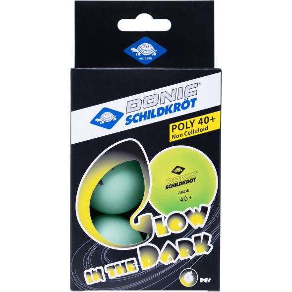 Мяч для настольного тенниса Donic Glow in the dark, 6 шт.