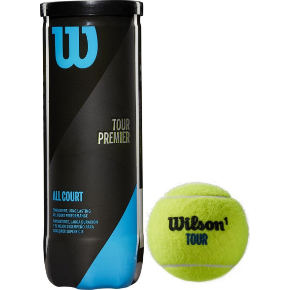 Мяч теннисный WILSON Tour Premier All Court, WRT109400, одобр.ITF, фетр, нат.резина,. уп.3 шт