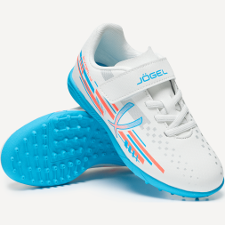 Бутсы многошиповые JOGEL Evofly TF Talant White/blue, детский