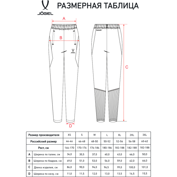Брюки тренировочные с карманами JOGEL PREMIER PerFormDRY Training Pants, черный