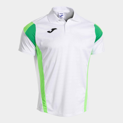 POLO MANGA CORTA MONTREAL BLANCO VERDE FLUOR