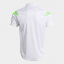 POLO MANGA CORTA MONTREAL BLANCO VERDE FLUOR