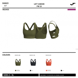 SUJETADOR DEPORTIVO STEP NEGRO