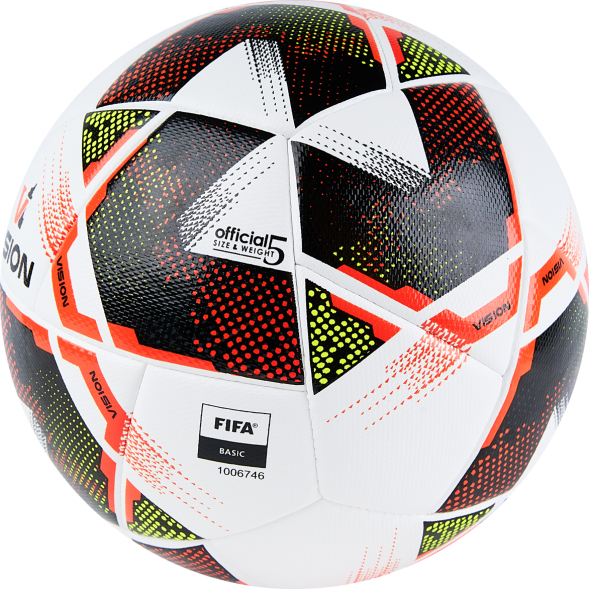 Мяч футб. VISION Spark, F324045, р.5, FIFA Basiс, 24 пан,ПУ,2 подкл.слой,гибрид.сшив,бело-мультикол