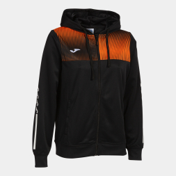 CHAQUETA CON CAPUCHA ECO SUPERNOVA NEGRO NARANJA