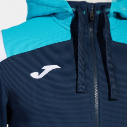 CHAQUETA CON CAPUCHA TOLEDO MARINO TURQUESA FLÚOR