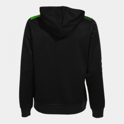 CHAQUETA CON CAPUCHA ECO SUPERNOVA NEGRO VERDE FLÚOR