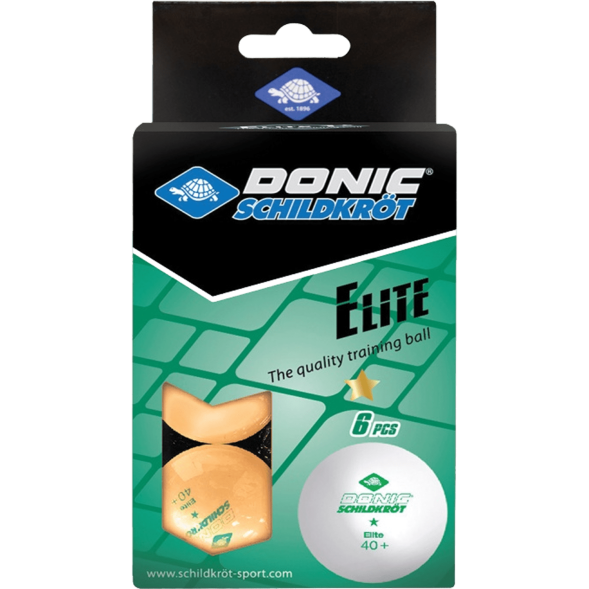 Мяч для настольного тенниса Donic 1* Elite, оранжевый 6 шт.