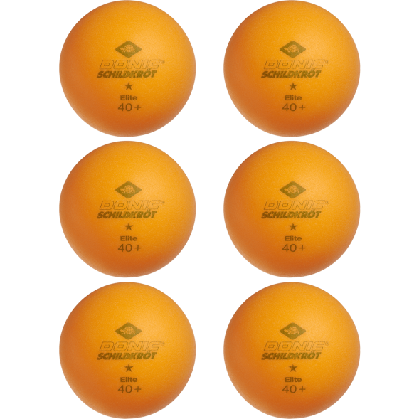 Мяч для настольного тенниса Donic 1* Elite, оранжевый 6 шт.