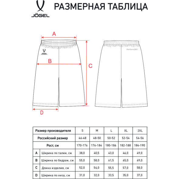 Шорты баскетбольные JOGEL DIVISION PerFormDRY RBF 2S Shorts, темно-синий