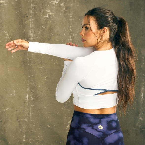 CAMISETA MANGA LARGA CORE BLANCO