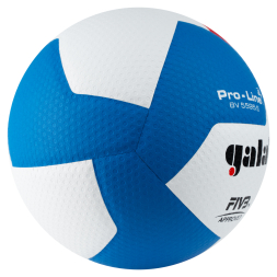 Мяч вол. GALA Pro-Line 12 FIVB, BV5595S, р. 5,синт.кожа ПУ Micro,клеен,бут.кам,бело-гол-красный