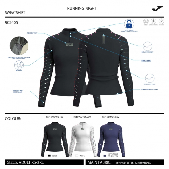 SUDADERA R-NIGHT BLANCO