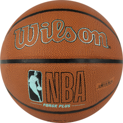 Мяч баск. WILSON NBA Forge Plus Eco BSKT, WZ2010901XB6, р.6, PU, бутиловая камера, коричневый