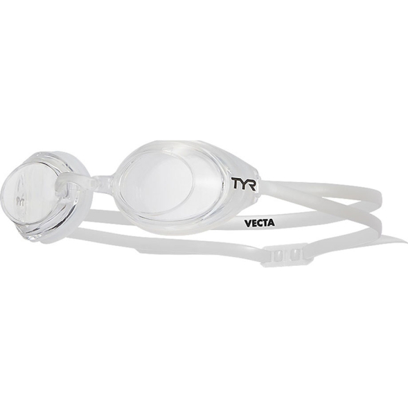 Очки для плав. TYR Vecta Racing, LGVEC-101, FINA, ПРОЗРАЧНЫЕ линзы, белая опр.