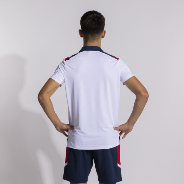 POLO MANGA CORTA TOLEDO BLANCO MARINO