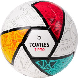 Мяч футб. TORRES T-Pro, F323995, р.5, 32 панел. EPU-Microf, 4 подкл. сл, термосшив, бело-мульт