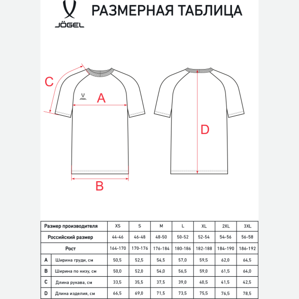 Футболка JOGEL ESSENTIAL CVC Tee, серый