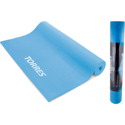 Коврик для йоги TORRES Basis 3 YL10023, толщина 3 мм, ПВХ, голубой