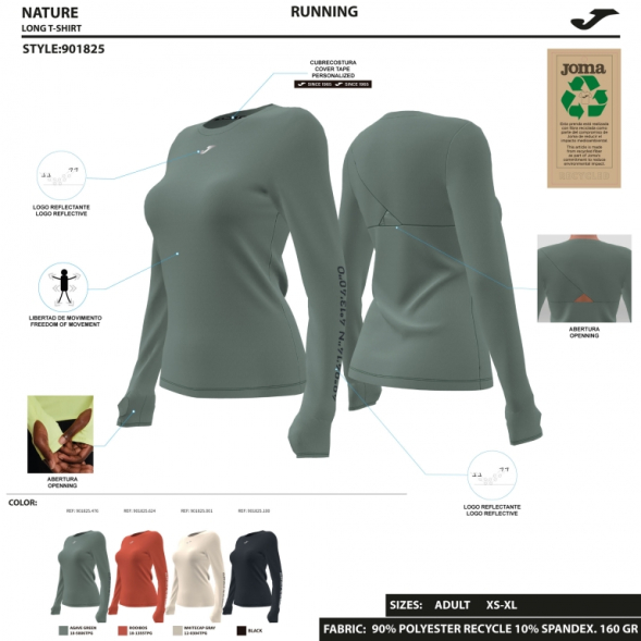 Ассортимент | CAMISETA MANGA LARGA R-NATURE ROJO