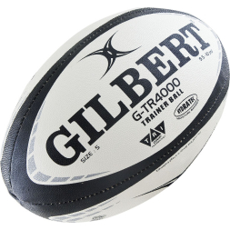 Мяч для регби GILBERT G-TR4000, 42097705, р.5, резина, ручная сшивка, бело-черно-серый