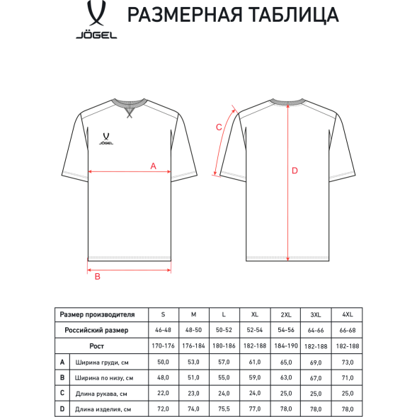 Футболка тренировочная JOGEL DIVISION PerFormDRY Training CVC Tee, темно-синий