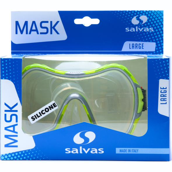 Маска для плавания SALVAS Viva Sr Mask CA535S1GYSTH, размер взрослый, желтая