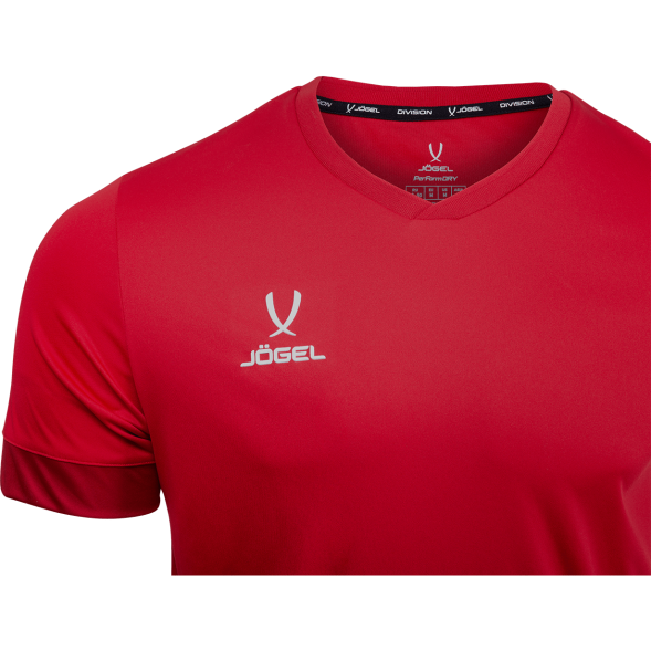 Футболка игровая JOGEL DIVISION PerFormDRY Union Jersey, красный/ темно-красный/белый