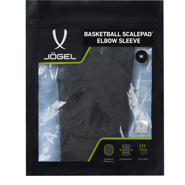 Рукав баскетбольный с защитой JOGEL SCALEPAD ELBOW SLEEVE, черный