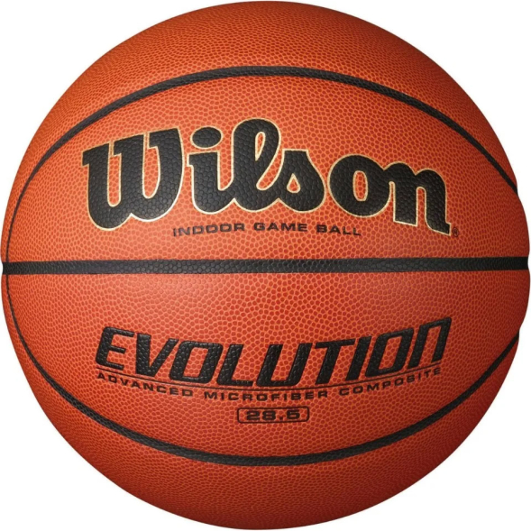 Мяч баск. WILSON Evolution, WTB0586XBEMEA, р.6, микрофибра, бутил. камера, коричневый