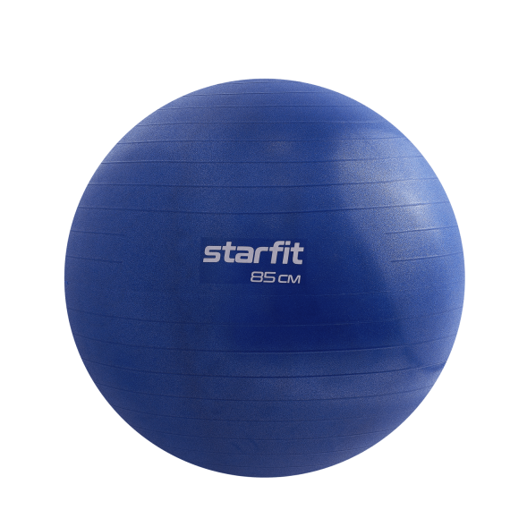 БЕЗ УПАКОВКИ Фитбол STARFIT GB-109 антивзрыв, 1500 гр, с ручным насосом, темно-синий, 85 см