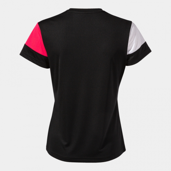 CAMISETA MANGA CORTA CREW V NEGRO ROSA