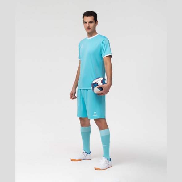 Футболка футбольная JOGEL CAMP Origin, бирюзовый/белый