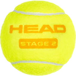 Мяч теннисный детский HEAD Stage 2 Orange, 578423,уп.3 шт, фетр,нат.резина,желто-оранжевый