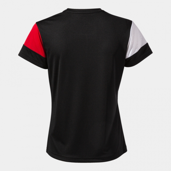 CAMISETA MANGA CORTA CREW V NEGRO ROJO