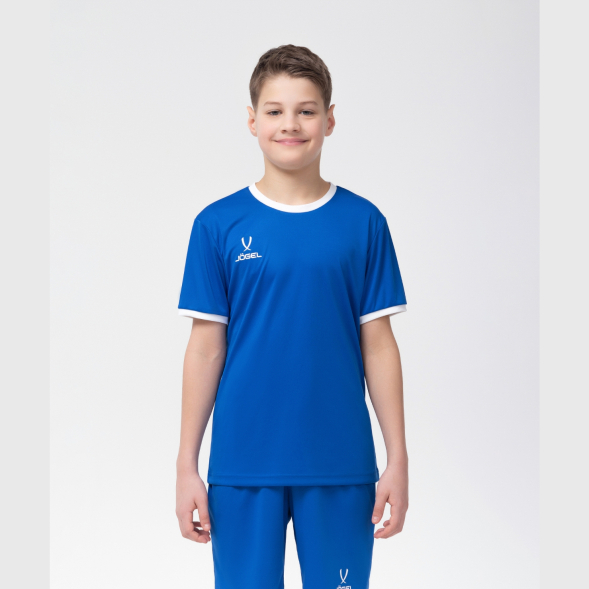 Футболка футбольная JOGEL CAMP Origin, синий/белый, детский