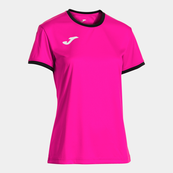 CAMISETA MANGA CORTA COMBI PREMIUM ROSA FLUOR NEGRO