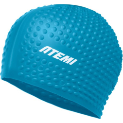 Шапочка для плавания Atemi bubble cap Green river, силикон, Цвет: Бирюзовый, FBC1GR