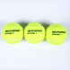 Мяч теннисный детский NS Green, 5021001, уп.3 шт, резина, шерть, нейлон, желто-зеленый